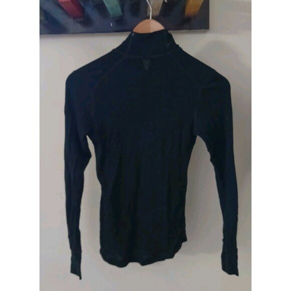 Ibex Quarter Zip 100% Merino Wool Base Layer Top Size Small Black Outdoors - Picture 5 of 7